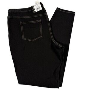 Hue Leggings XL Denim Jeggings Stretch Pull On Skinny Chic Pants Minimalist NWT